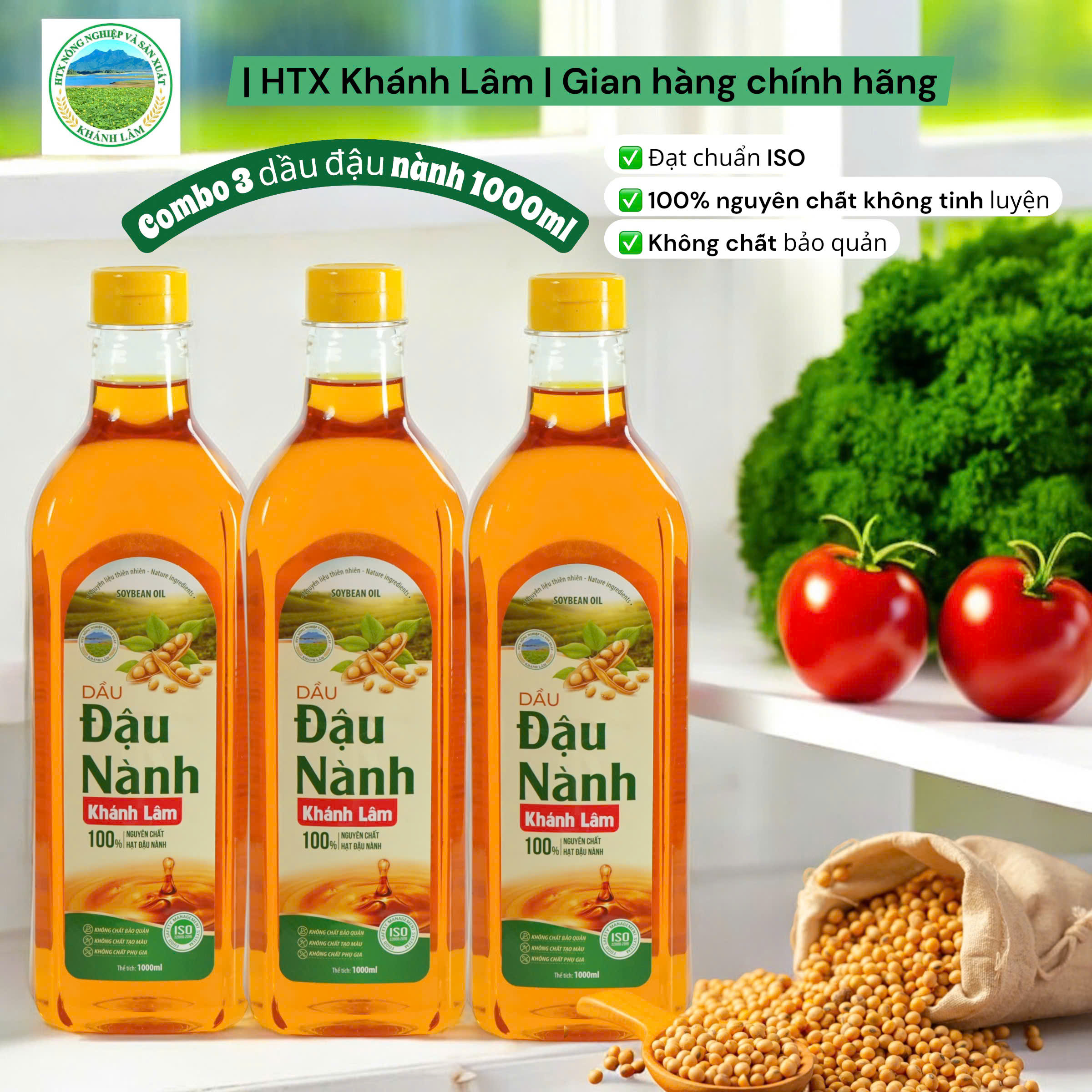 Combo 3 dầu đậu nành 1000ml