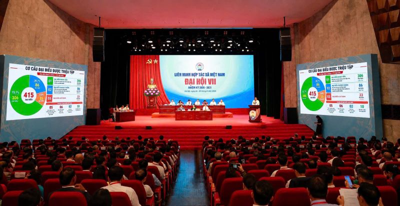 HTX Kh&aacute;nh L&acirc;m tham dự Đại hội Đại biểu to&agrave;n quốc Li&ecirc;n minh Hợp t&aacute;c x&atilde; Việt Nam lần thứ VII, nhiệm kỳ 2026-2031